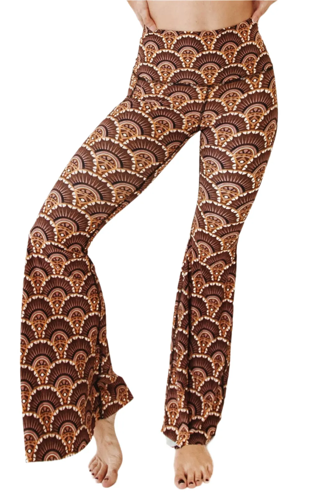 Art Deco Printed Bell Bottoms by Yoga Democracy