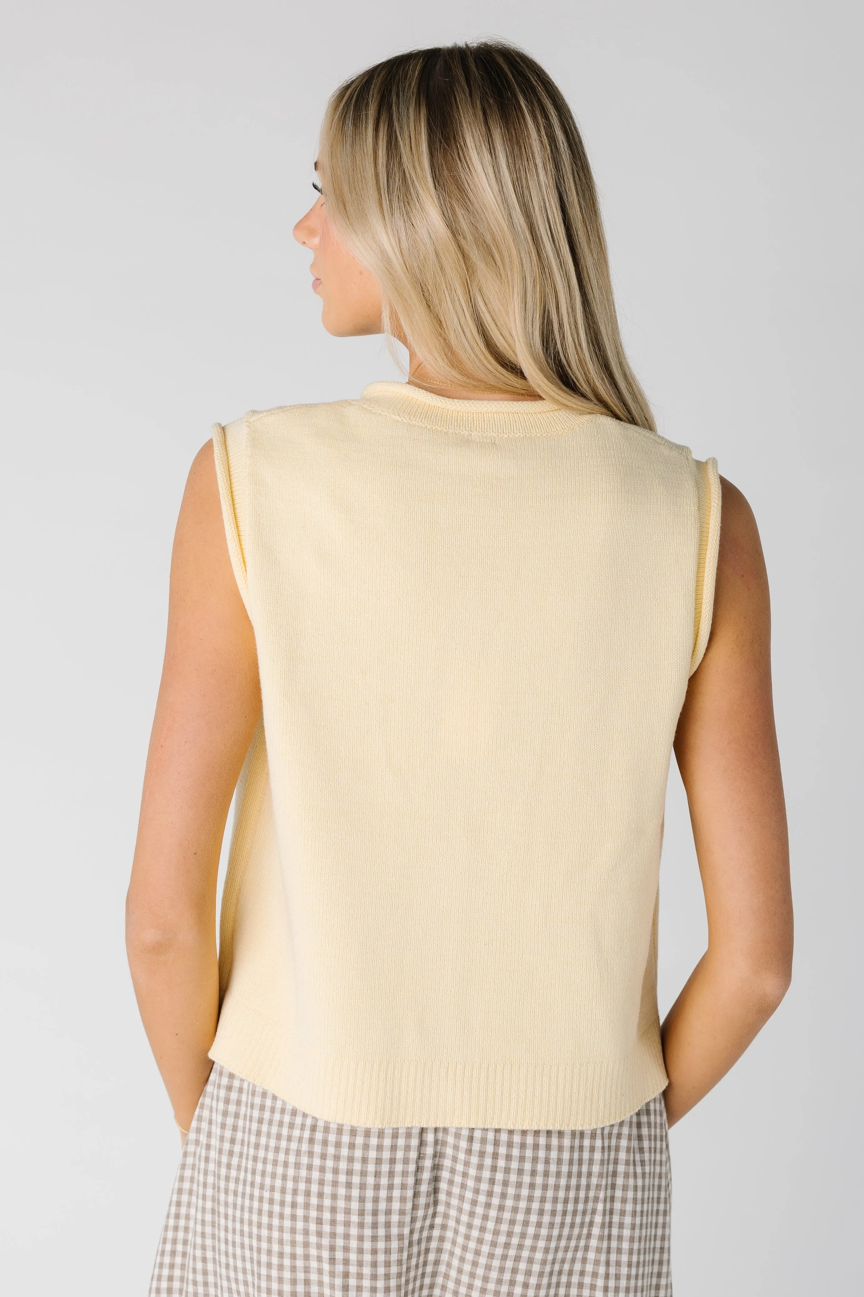 Button Up Sweater Vest