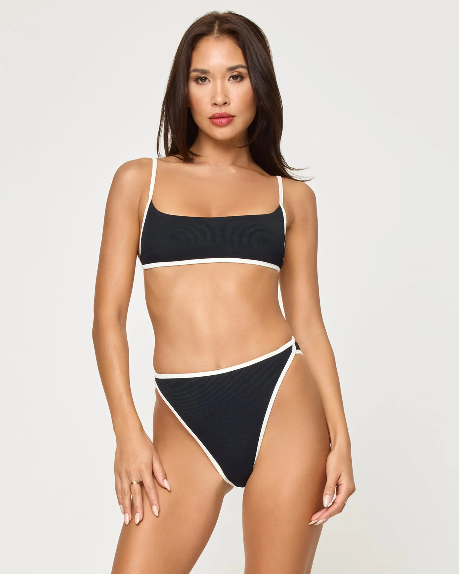 Kourt Bikini Bottom - Black-Cream