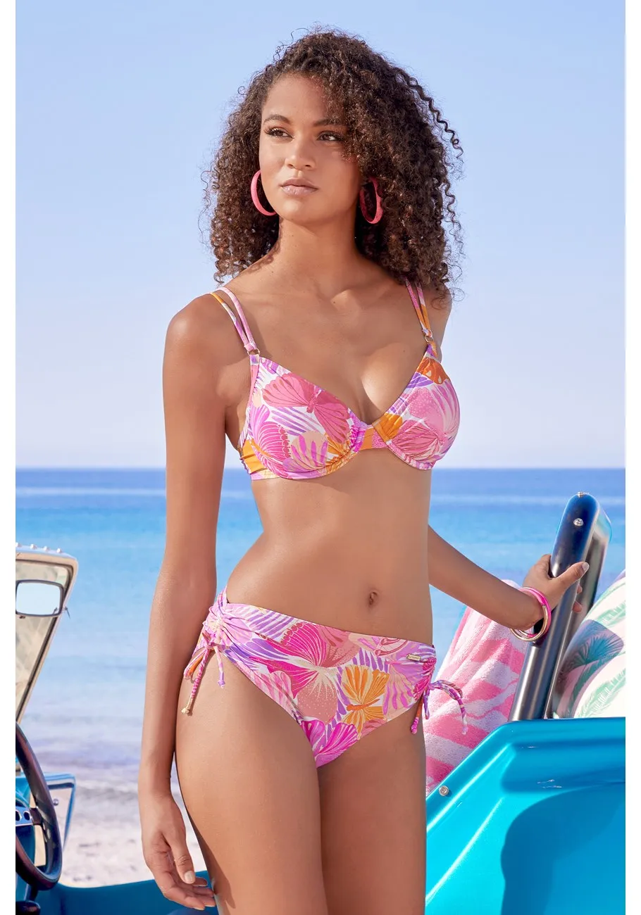 LASCANA Women's Butterfly Print Underwire Bikini To