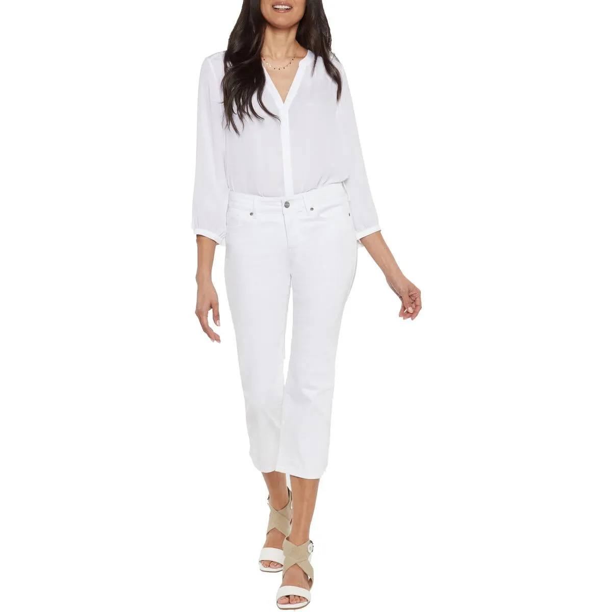 NYDJ Womens Marilyn Crop Denim Cropped Jeans