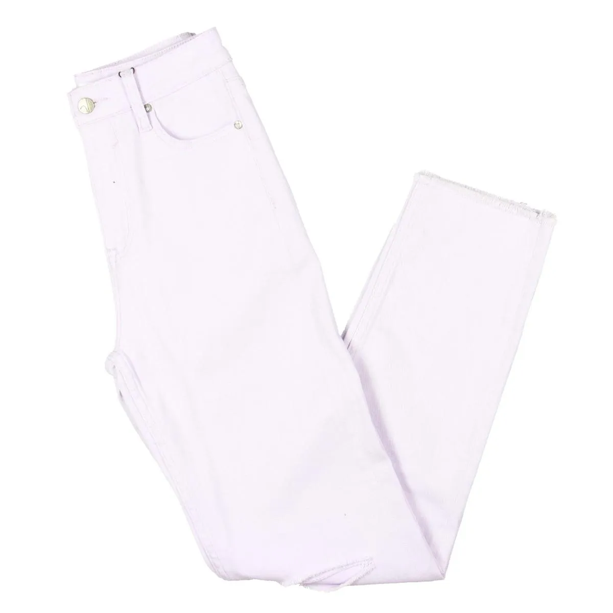 Vigoss Womens Billie High Rise Distressed Straight Leg Jeans