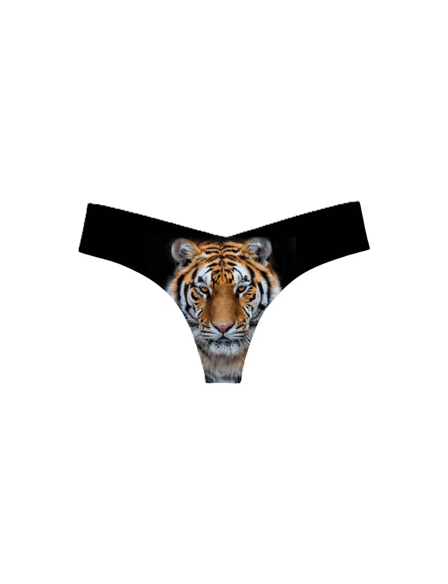 Women's Photo Op Thong Panty In Orange Tiger
