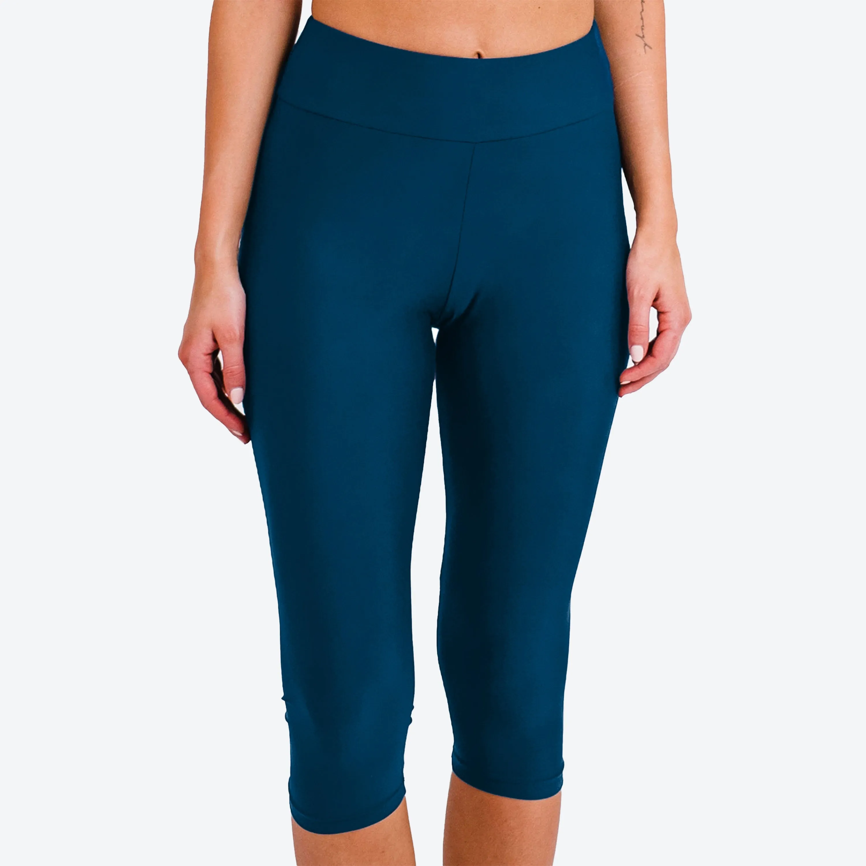 Women's Women's High Waisted Capri Swim Leggings